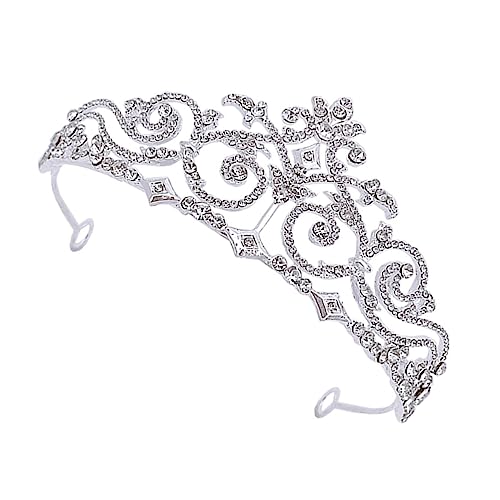 FOYTOKI Strass-tiara Für Frauen Braut-tiara Mit Strasssteinen Hochzeits-kopfschmuck Dekorative Tiara Für Mädchen Party-requisit von FOYTOKI