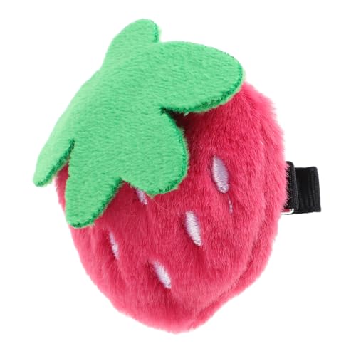 FOYTOKI Plüsch Erdbeer Haarspange Clip Stylische Haarspange Für Frauen Haar Accessoire Süße Frisur Dekoration Valentinstag Party Sommer Kawaii Obst Anstecknadel von FOYTOKI