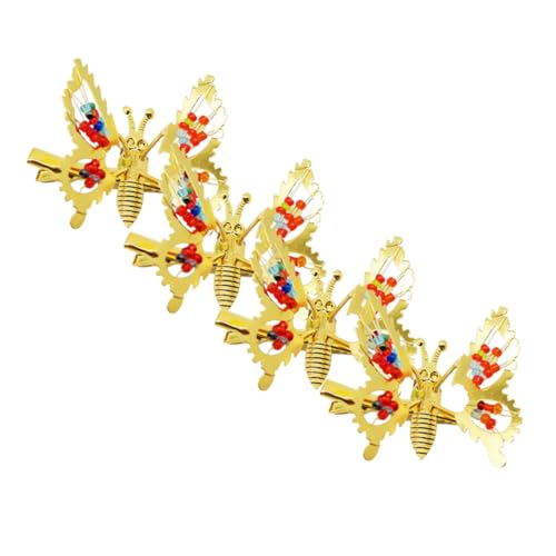 FOYTOKI Teiliges Schmetterling Haarspangen mit Feder Metallische Haarklammern Kreative Haaraccessoires für Damen Langlebig und Dekorativ als Geschenk von FOYTOKI
