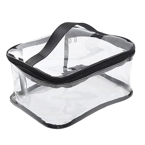 FOYTOKI Reise-Kosmetiktasche Transparent Mit Griff Praktische Toilettentasche Für Damen Für Reisen Outdoor-aktivitäten Schmuckaufbewahrung Sicherer Reißverschluss Und Übersichtliches von FOYTOKI