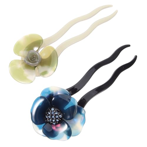 FOYTOKI Vintage Haarnadel Strass Haarspange Für Mädchen Haarstab Dekoratives Haar-accessoire Haar-essstäbchen von FOYTOKI