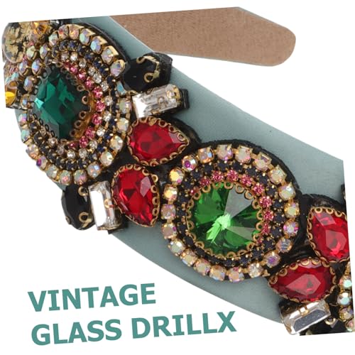 FOYTOKI Vintage Breites Haarreif mit Strasssteinen Modischer Haarschmuck im Court Stil Langlebiges Stirnband für Festliche Anlässe und Alltag Accessoire für Damen von FOYTOKI