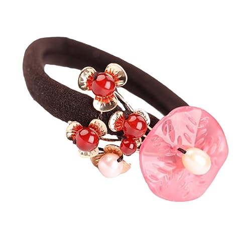 FOYTOKI Haarseile Für Damen Chinesische Retro Haarband Elastische Haar Seil Damen Haargummi Passend Zu Kleid Shirt Einzigartiges Design Für Dünnes Oder Dickes Haar von FOYTOKI