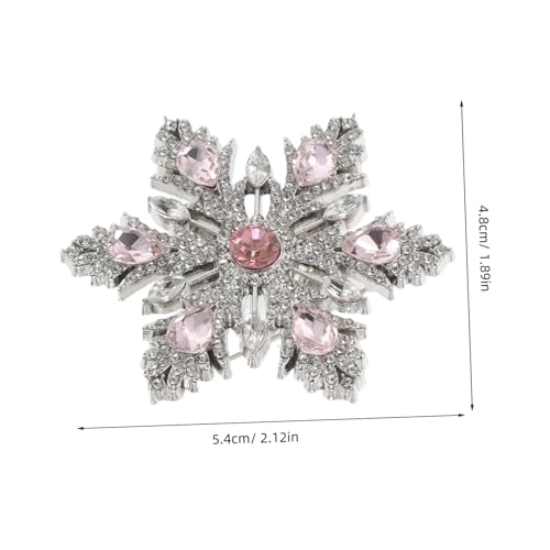 FOYTOKI Weihnachts Schneeflocken Brosche Schneeflocken Anstecknadeln Urlaubsbrosche Strass Broschen Broschennadeln Für Damen Anzugjacke Reversnadel Vintage Hochzeitsbrosche von FOYTOKI