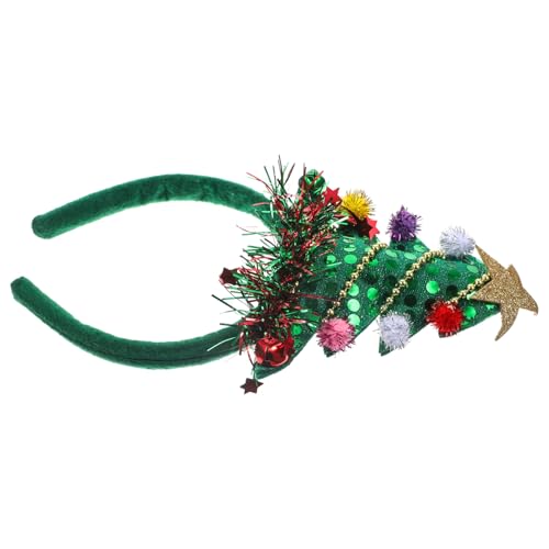 FOYTOKI Weihnachtsbaum-haarreif Mit Glocke Festliches Stirnband Für Damen Und Mädchen Für Weihnachtsfeiern Karneval Und Partys Leicht Und Bequem Aus Hochwertigen Materialien Gefertigt von FOYTOKI