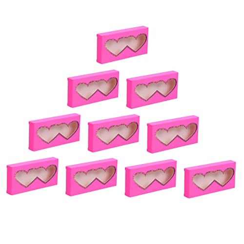 FOYTOKI Wimpern Organizer 10 Stück Papier Etui für Falsche Wimpern mit Transparentem Fenster für Kosmetiktasche und Schminktisch Versiegelt und Schützend von FOYTOKI