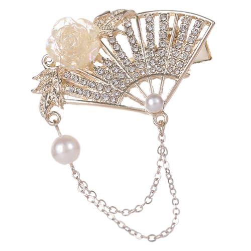 FOYTOKI Einzigartige Chinesische Fächer-haarnadel Elegante Haarspange Aus Metall Für Damen Haar-styling-accessoire von FOYTOKI
