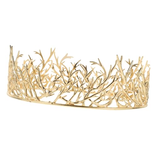 FOYTOKI Stabile Hochzeitskrone Aus Metall Kopfschmuck Für Die Braut Im Vintage-look von FOYTOKI