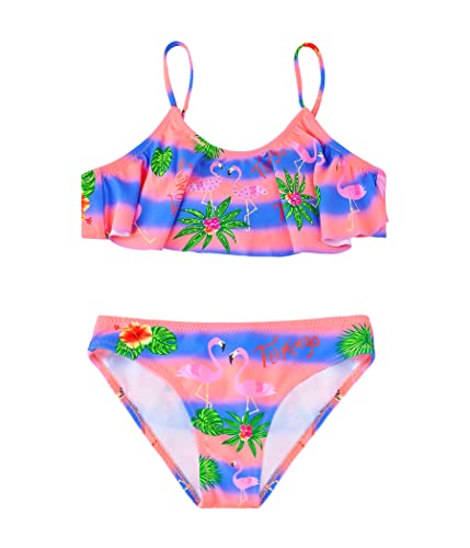 FP DE POWER FLOWER Mädchen-Badeanzug Zweiteilige Bademode mit Rüschen Badeanzug Tankini-Set Bademode für Kleinkinder von 2-16 Jahren (10-12 Years, 66620-Blue) von FP DE POWER FLOWER