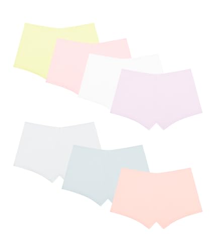 Mädchen Baumwoll-Boxershorts Multipack – Weiche und Bequeme Unterwäsche, Atmungsaktive Boxershorts für Kinder von 2-12 Jahren (7er Pack) (6467-Combo2, 11-12 Years) von POWER FLOWER