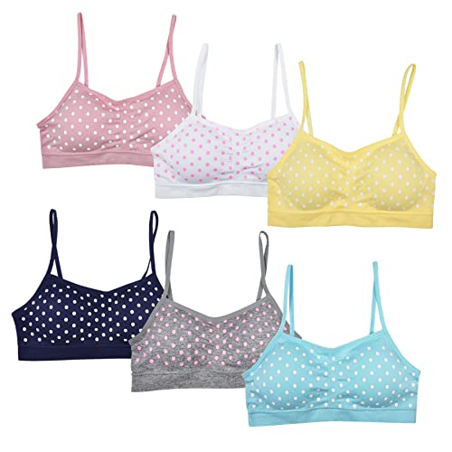 Nahtloser Mädchen-Trainings-BH mit Abnehmbare Polster Mehrfarbiger Mädchen-Sport-BH mit Trägern für 8–14 Jahre (3361, 8-10 Years) von POWER FLOWER