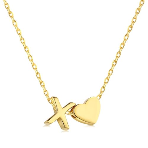 Herz Kette mit Buchstaben Kette Damen Halskette mit Herz Anhänger Buchstabenkette Gold Personalisiere Initialen A-Z Namenskette Herzkette Freundschaftskette Edelstahl Schmuck für Frauen Mädchen (X) Herz Kette mit Buchstaben Kette Damen Halskette mit Herz Anhänger Buchstabenkette Gold Personalisiere Initialen A-Z Namenskette Herzkette Freundschaftskette Edelstahl Schmuck für Frauen Mädchen (X) von FPEAOB