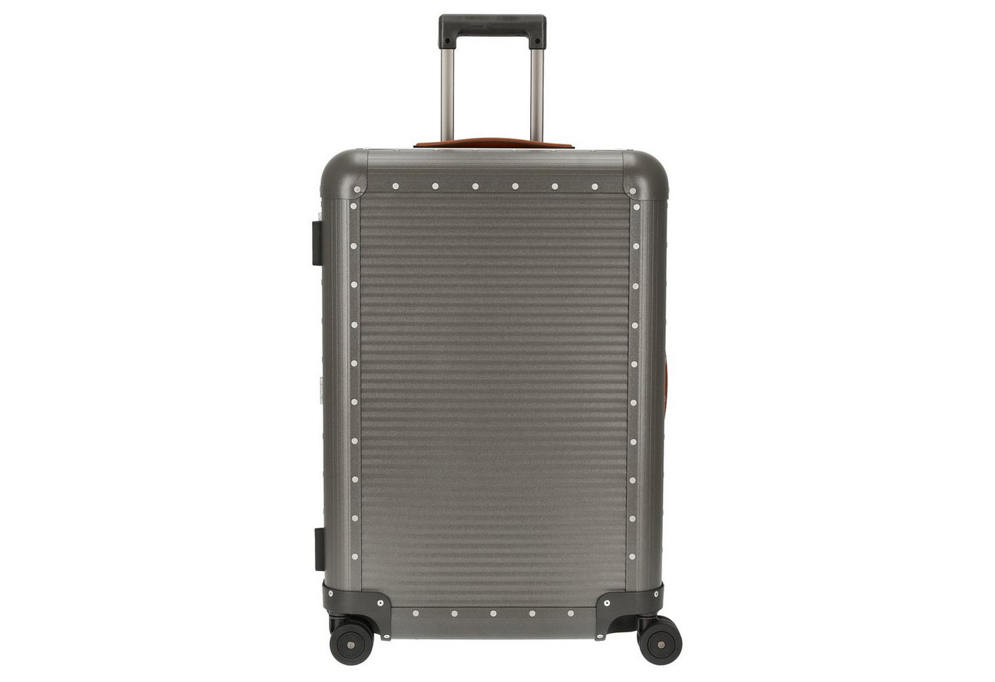 FPM Koffer Milano Bank aluminum Spinner 68 - 4-Rollen-Trolley 66 cm (steel grey), 4 Rollen Rollen von FPM