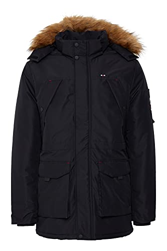 FQ1924 Aegir Herren Winterparka Parka Winterjacke mit Stehkragen, Größe:XXL, Farbe:Black Beauty (193911) von FQ1924