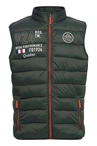 FQ1924 Arved Herren Weste Steppweste Outdoor Weste mit Stehkragen, Größe:M, Farbe:Deep Forest (196110) von FQ1924