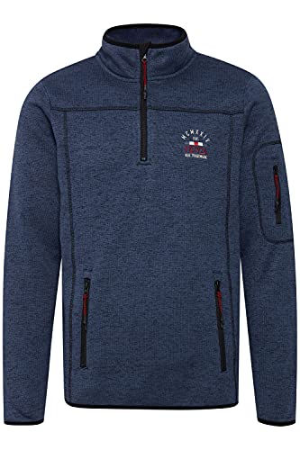 FQ1924 FQBirk Herren Fleecepullover Sweatpullover Troyer mit Stehkragen, Größe:M, Farbe:Navy Blazer Melange (1939231) von FQ1924