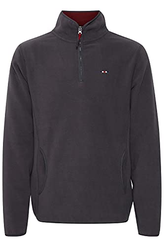 FQ1924 Border Herren Fleecepullover Sweatpullover Pullover mit Stehkragen Regular Fit, Größe:L, Farbe:Asphalt (190201) von FQ1924