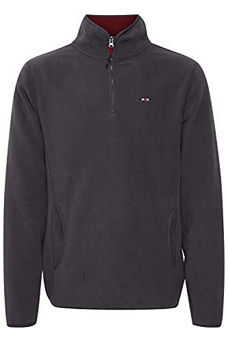 FQ1924 Border Herren Fleecepullover Sweatpullover Pullover mit Stehkragen Regular Fit, Größe:M, Farbe:Asphalt (190201) von FQ1924