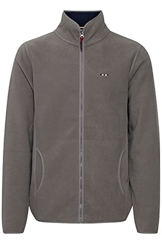 FQ1924 Bror Herren Fleecejacke Sweatjacke Jacke mit Stehkragen Regular Fit, Größe:L, Farbe:Steel Gray (184005) von FQ1924