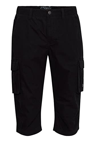 FQ1924 FQArino Herren Cargo Shorts Bermuda Kurze Hose mit Gürtelschlaufen Regular Fit, Größe:L, Farbe:Black Beauty (193911) von FQ1924