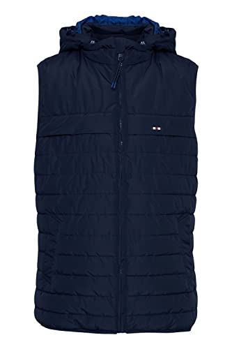 FQ1924 FQDanial Herren Weste Steppweste Outdoor Weste Leicht gesteppte Winterweste mit Kapuze Regular Fit, Größe:2XL, Farbe:Navy Blazer (193923) von FQ1924