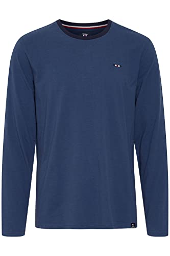 FQ1924 FQDilan Herren Longsleeve Langarmshirt Shirt mit Rundhals-Ausschnitt, Größe:3XL, Farbe:Dark Denim (194118) von FQ1924