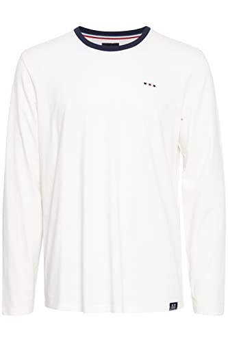 FQ1924 FQDilan Herren Longsleeve Langarmshirt Shirt mit Rundhals-Ausschnitt, Größe:XL, Farbe:Cloud Dancer (114201) von FQ1924