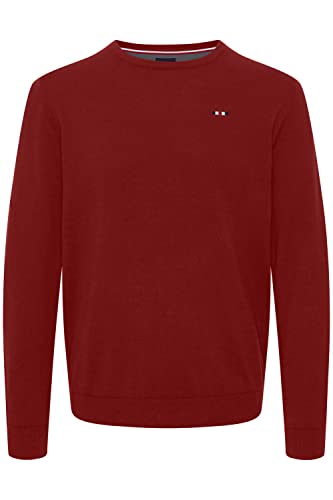 FQ1924 FQElliot Herren Strickpullover Feinstrick Pullover mit Rundhalsausschnitt O-Neck, Größe:2XL, Farbe:Cabernet (191724) von FQ1924