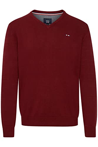 FQ1924 FQFynjard Herren Strickpullover Feinstrick Pullover aus 100% Baumwolle, Größe:L, Farbe:Cabernet (191724) von FQ1924