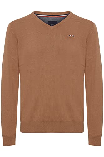 FQ1924 FQFynjard Herren Strickpullover Feinstrick Pullover aus 100% Baumwolle, Größe:L, Farbe:Thrush (181030) von FQ1924