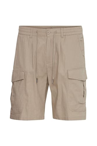 FQ1924 FQHenry Herren Shorts Cargoshorts Kurze Hose Eingrifftaschen 55% Baumwolle, 45% Leinen Regular fit, Größe:XL, Farbe:Crockery (161104) von FQ1924