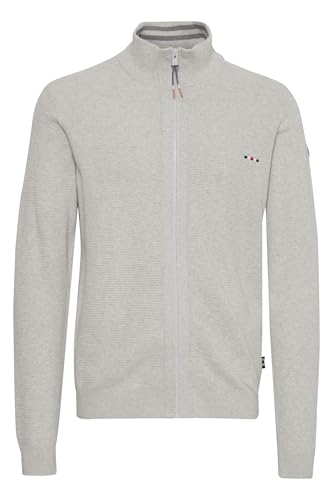 FQ1924 FQKyle Herren Strickjacke Cardigan Sweater mit Feinstrick Reißverschluss Stehkragen Label-Details 100% Baumwolle Regular fit, Größe:M, Farbe:Down Mix (200273) von FQ1924