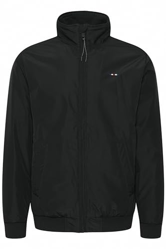 FQ1924 FQLauge Herren Übergangsjacke Herrenjacke Jacke mit Rippbündchen Reißverschluss hochschließender Kragen Regular fit, Größe:M, Farbe:Black Beauty (193911) von FQ1924