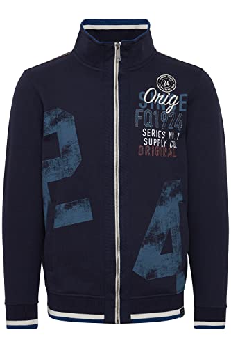 FQ1924 FQMagnus Herren Sweatjacke Cardigan Jacke mit hochabschließendem Kragen, Größe:M, Farbe:Navy Blazer (193923) von FQ1924