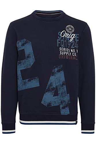 FQ1924 FQMangus Herren Sweatshirt Pullover Pulli mit Rundhals-Ausschnitt, Größe:XXL, Farbe:Navy Blazer (193923) von FQ1924