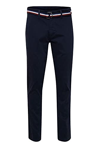 FQ1924 FQRyan Herren Chino Hose Stoffhose mit Stretch und Gürtel Regular Fit, Größe:32/34, Farbe:Navy Blazer (193923) von FQ1924