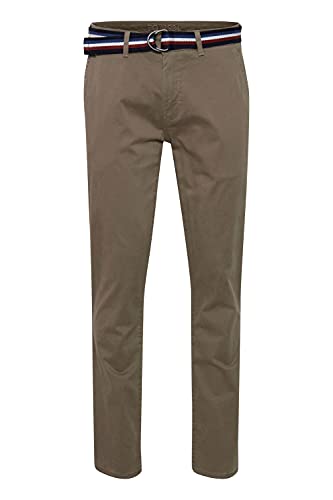 FQ1924 FQRyan Herren Chino Hose Stoffhose mit Stretch und Gürtel Regular Fit, Größe:34/32, Farbe:Brindle (181110) von FQ1924