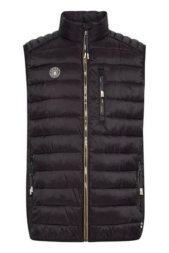 FQ1924 FQVinncent Herren Weste Steppweste Outdoor Weste mit Reißverschlusstaschen Brusttasche Label-Details Regular fit, Größe:XL, Farbe:Black Beauty (193911) von FQ1924