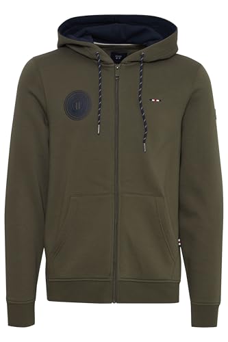 FQ1924 FQWilliam Herren Sweatjacke Kapuzenjacke Sweater mit Kapuze Kordelzug Reißverschluss Baumwollmischung Regular fit, Größe:3XL, Farbe:Grape Leaf (190511) von FQ1924
