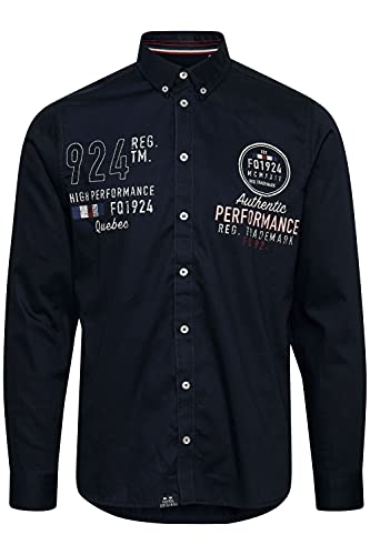 FQ1924 Hallvard Herren Freizeithemd Hemd aus 100% Baumwolle, Größe:M, Farbe:Navy Blazer (193923) von FQ1924