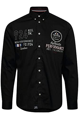 FQ1924 Hallvard Herren Freizeithemd Hemd aus 100% Baumwolle, Größe:XL, Farbe:Black Beauty (193911) von FQ1924