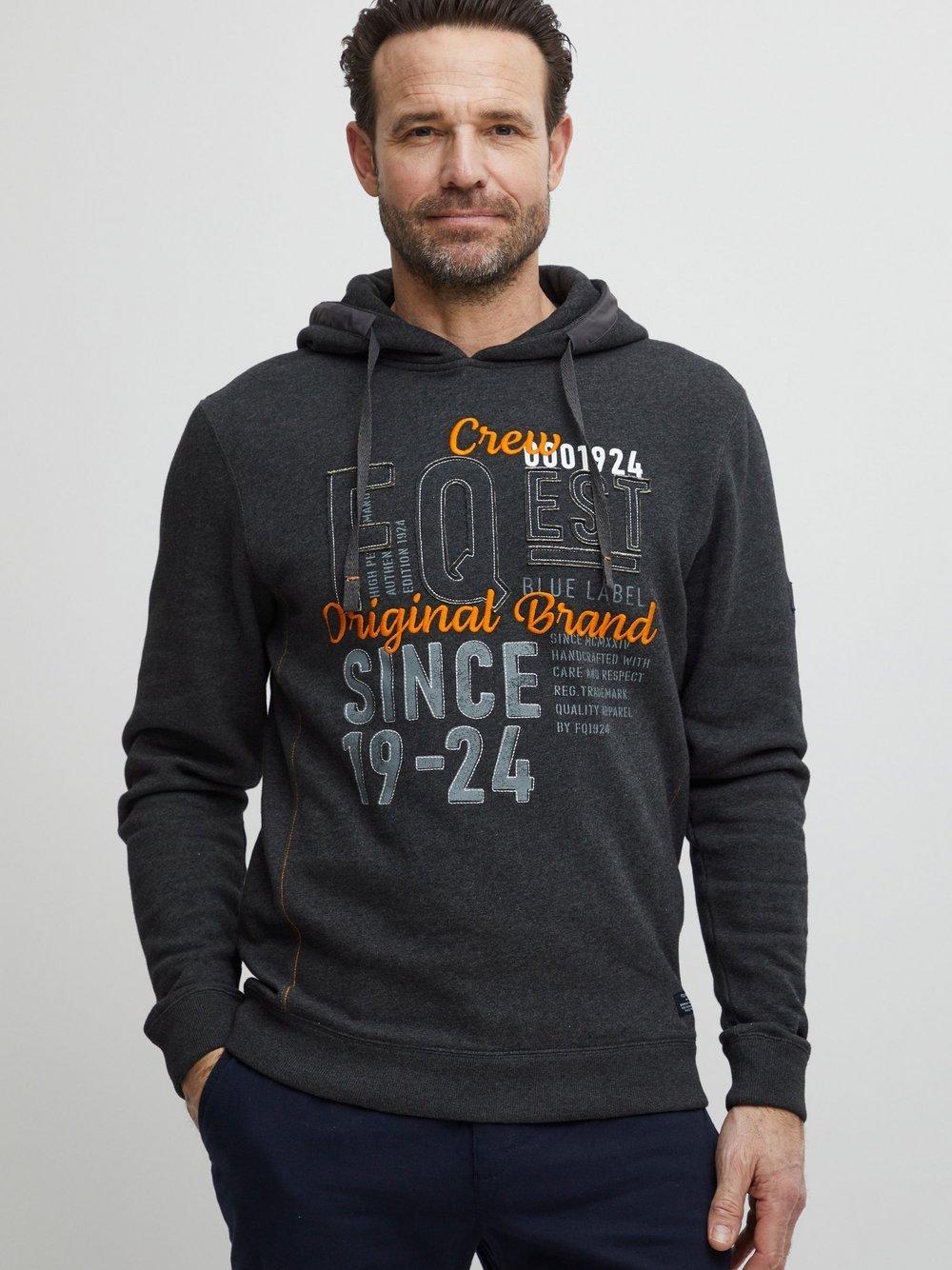 FQ1924 Hoodie Herren Baumwolle bedruckt, anthrazit von FQ1924