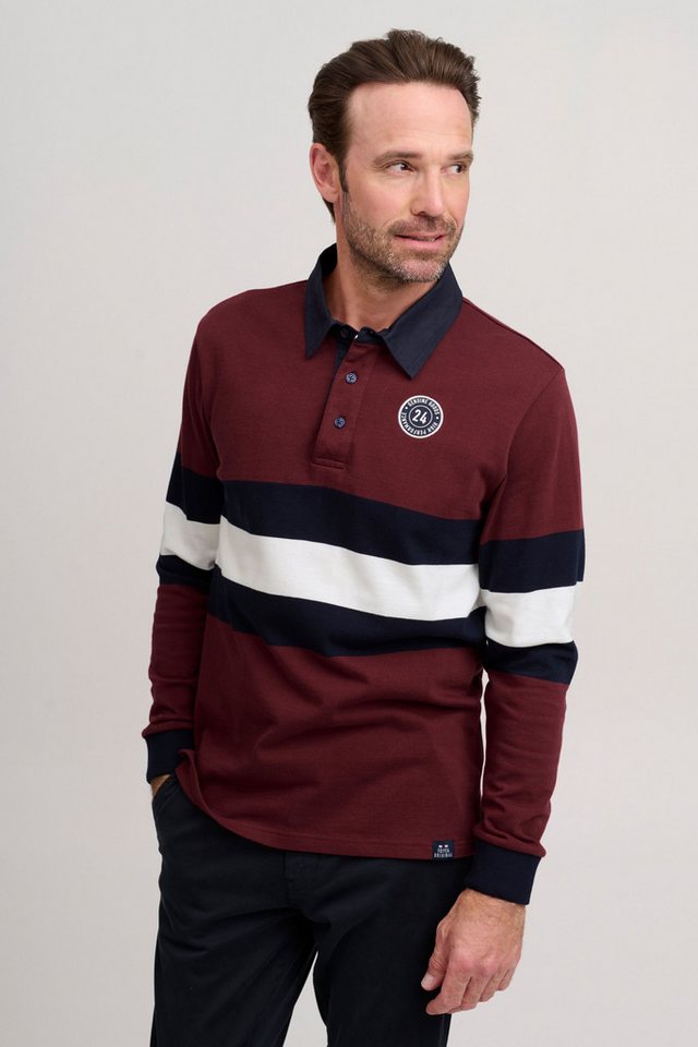 FQ1924 Langarm-Poloshirt FQMikkael Modisches Langarmshirt mit Streifen-Muster von FQ1924