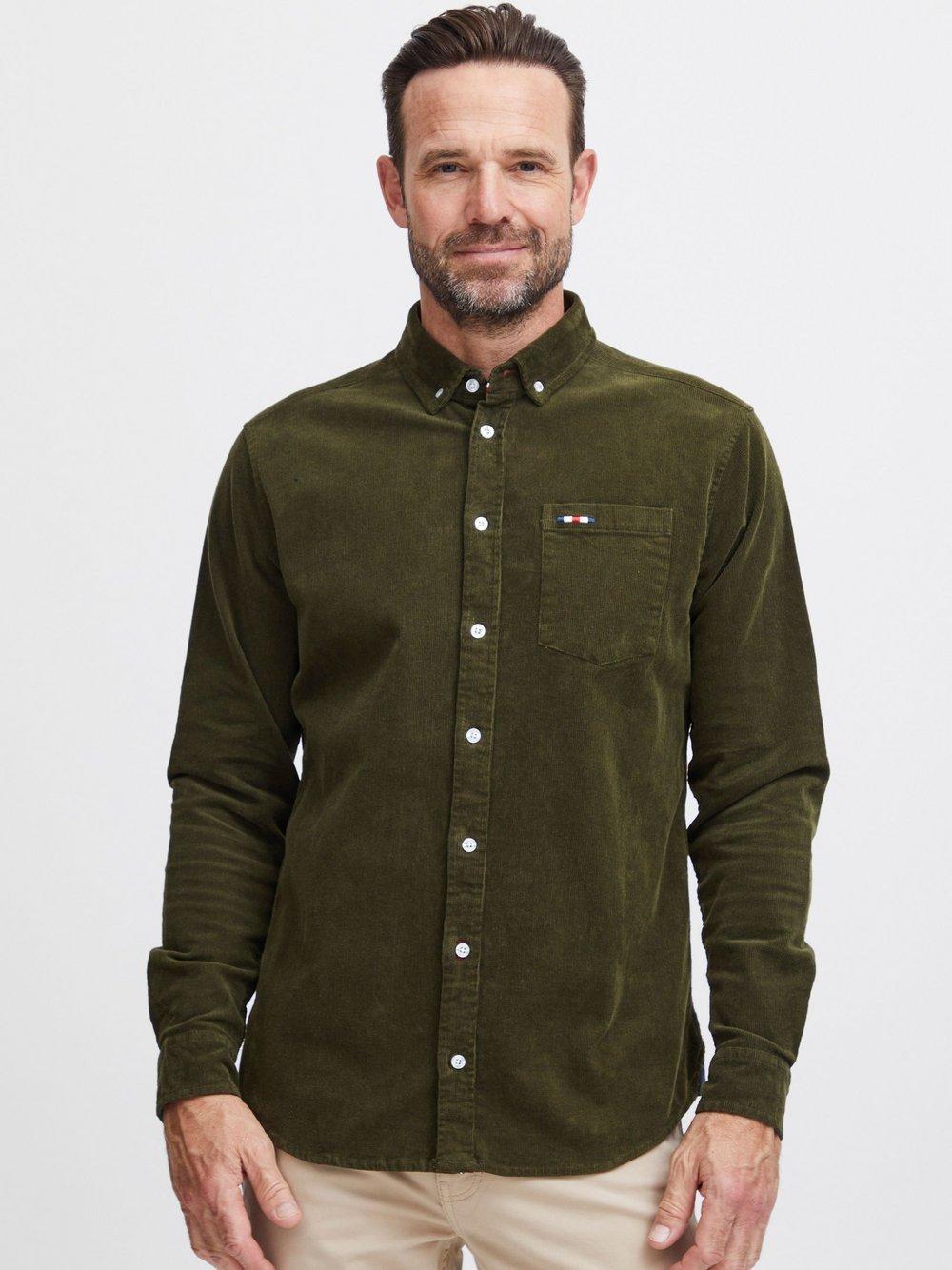 FQ1924 Langarmhemd Herren Regular Fit Baumwolle Button-Down, grün von FQ1924