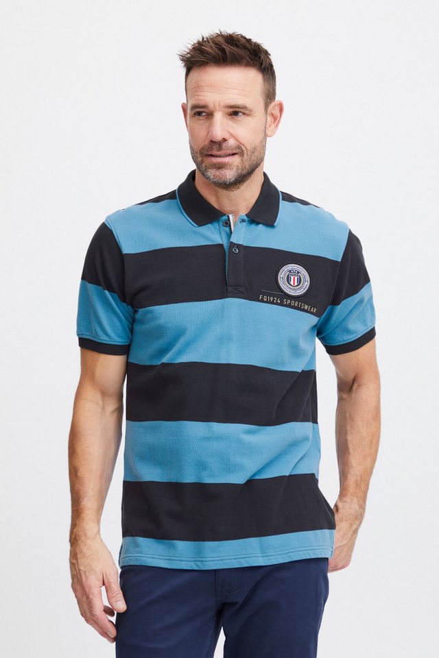 FQ1924 Poloshirt FQ1924 FQPeter stripe polo shirt w badge von FQ1924