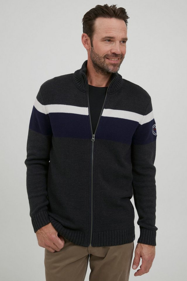 FQ1924 Strickjacke FQEdvard Strickjacke im Colorblock Design von FQ1924