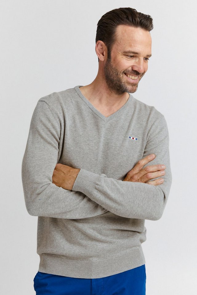 FQ1924 Strickpullover FQFynjard Strickpullover mit V-Ausschnitt von FQ1924