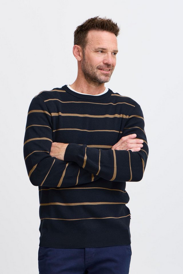 FQ1924 Strickpullover FQKYLE reversed strip crewneck neck modischer Langarmpullover von FQ1924