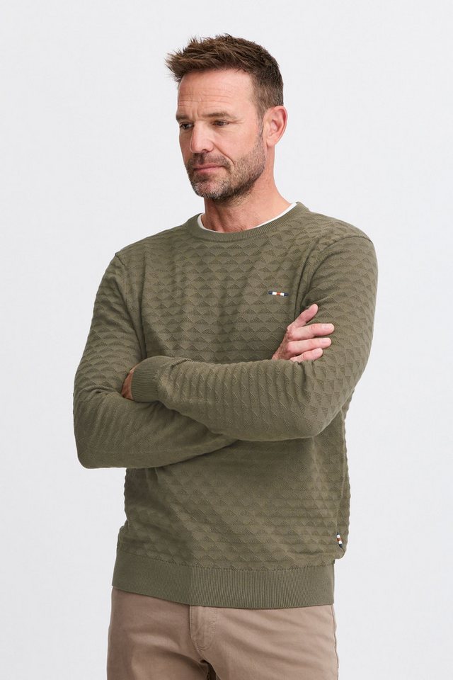 FQ1924 Strickpullover FQKYLE structure crewneck knit modischer Langarmpullover von FQ1924
