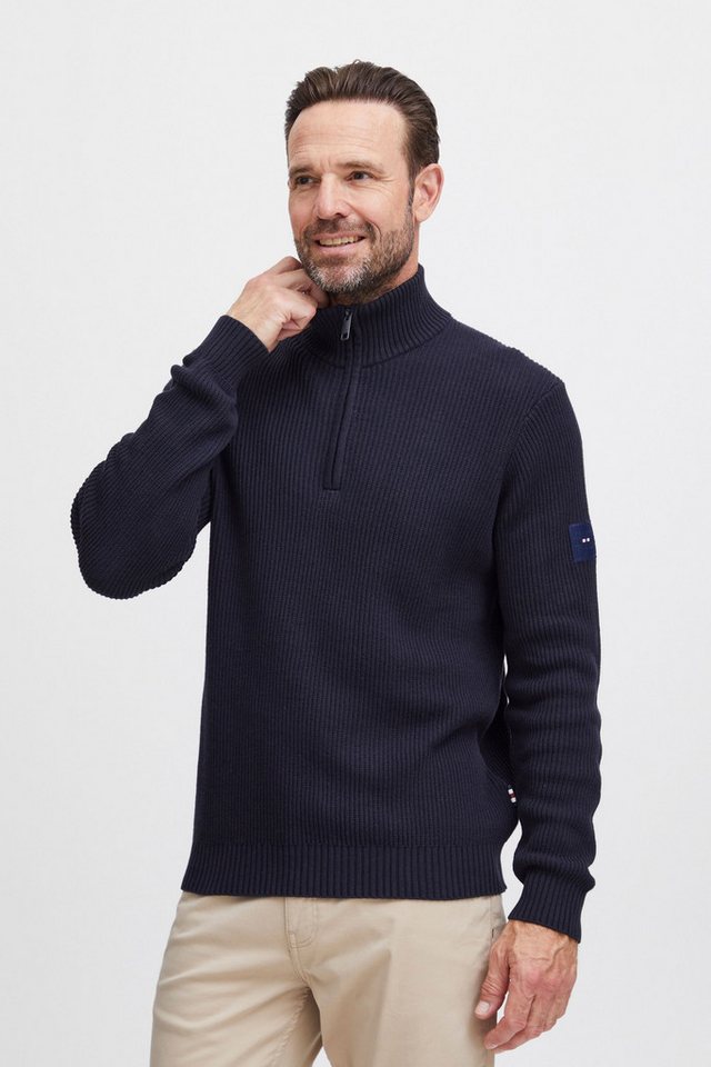 FQ1924 Strickpullover FQKyle ribbed texture halfzip 21900568 Modischer Strickpullover mit Troyer Kragen FQ1924 Strickpullover FQKyle ribbed texture halfzip 21900568 Modischer Strickpullover mit Troyer Kragen von FQ1924